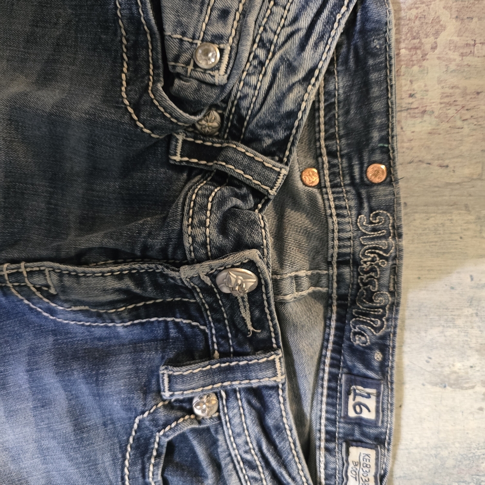 Miss Me Girls Size 16 Flared Jeans - Picture 2 of 6